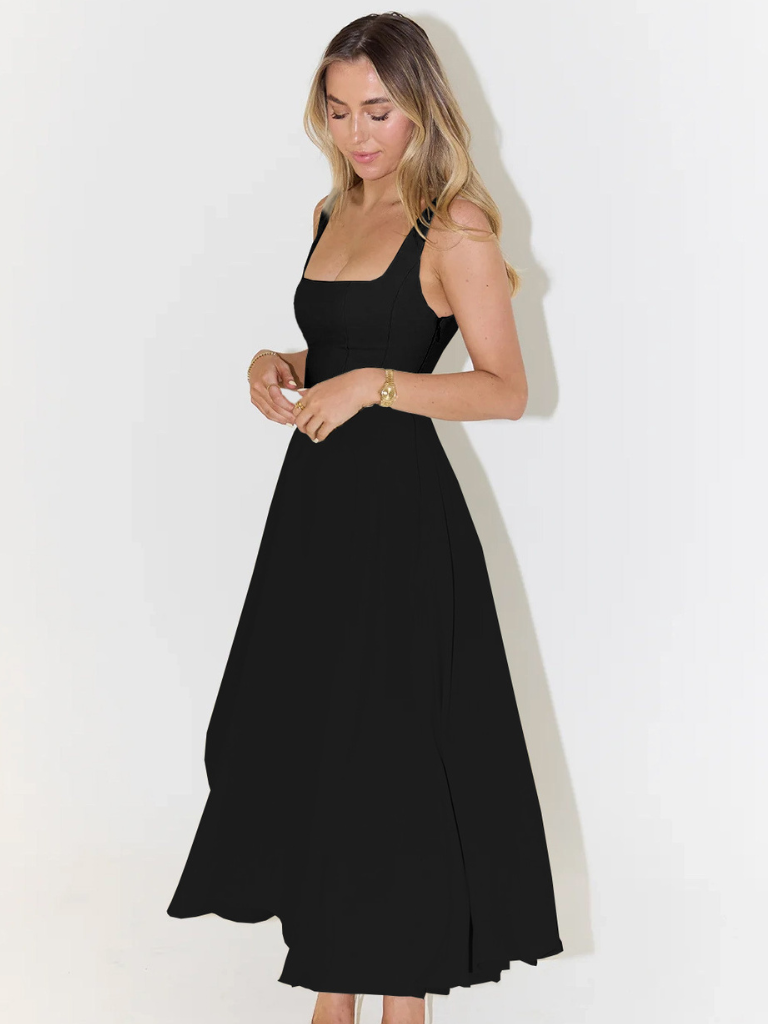 Grace | Elegant Midi Dress with Square Neckline