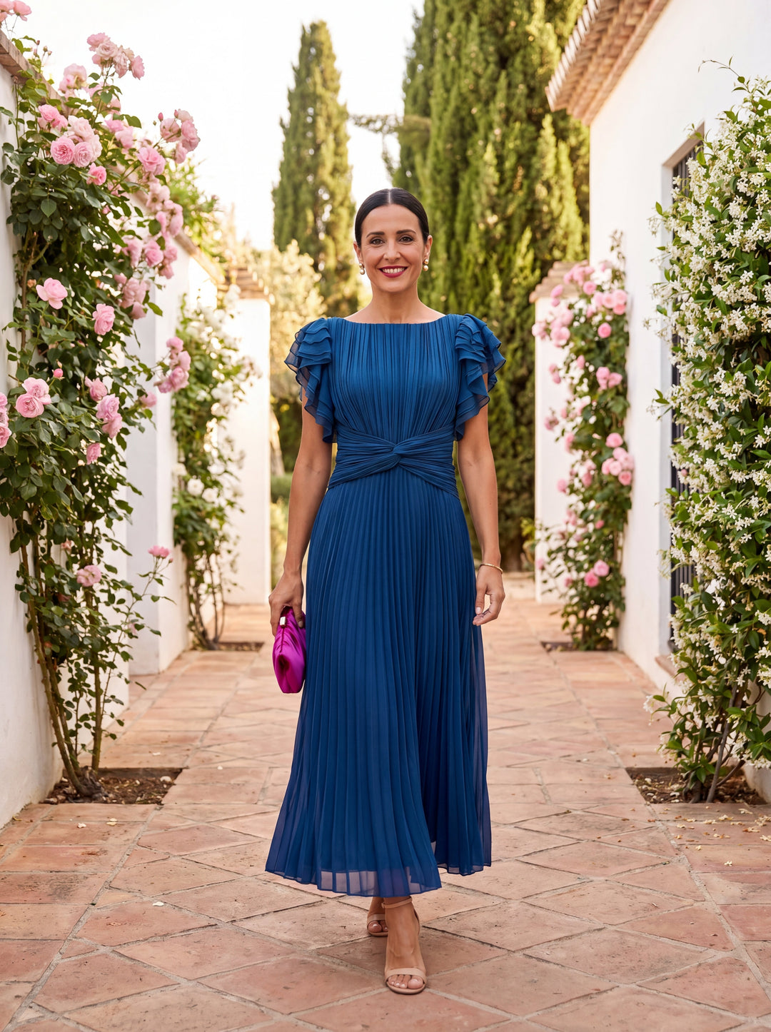 Paloma | Elegant Maxi Pleated Evening Gown
