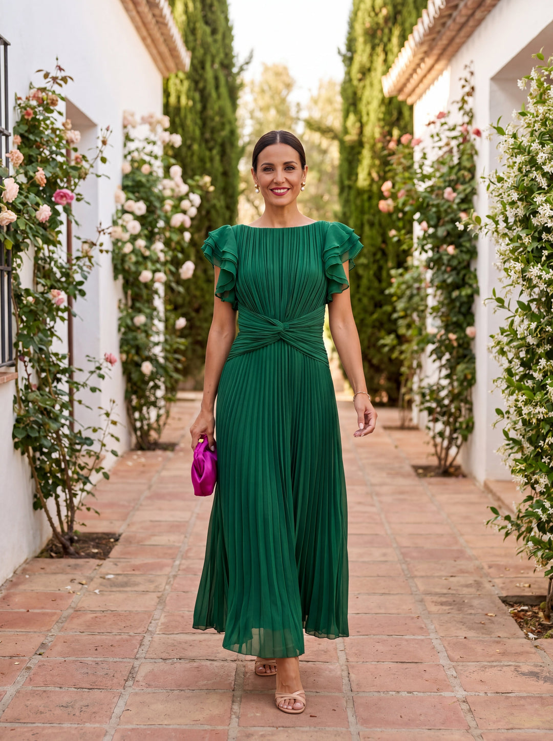 Paloma | Elegant Maxi Pleated Evening Gown