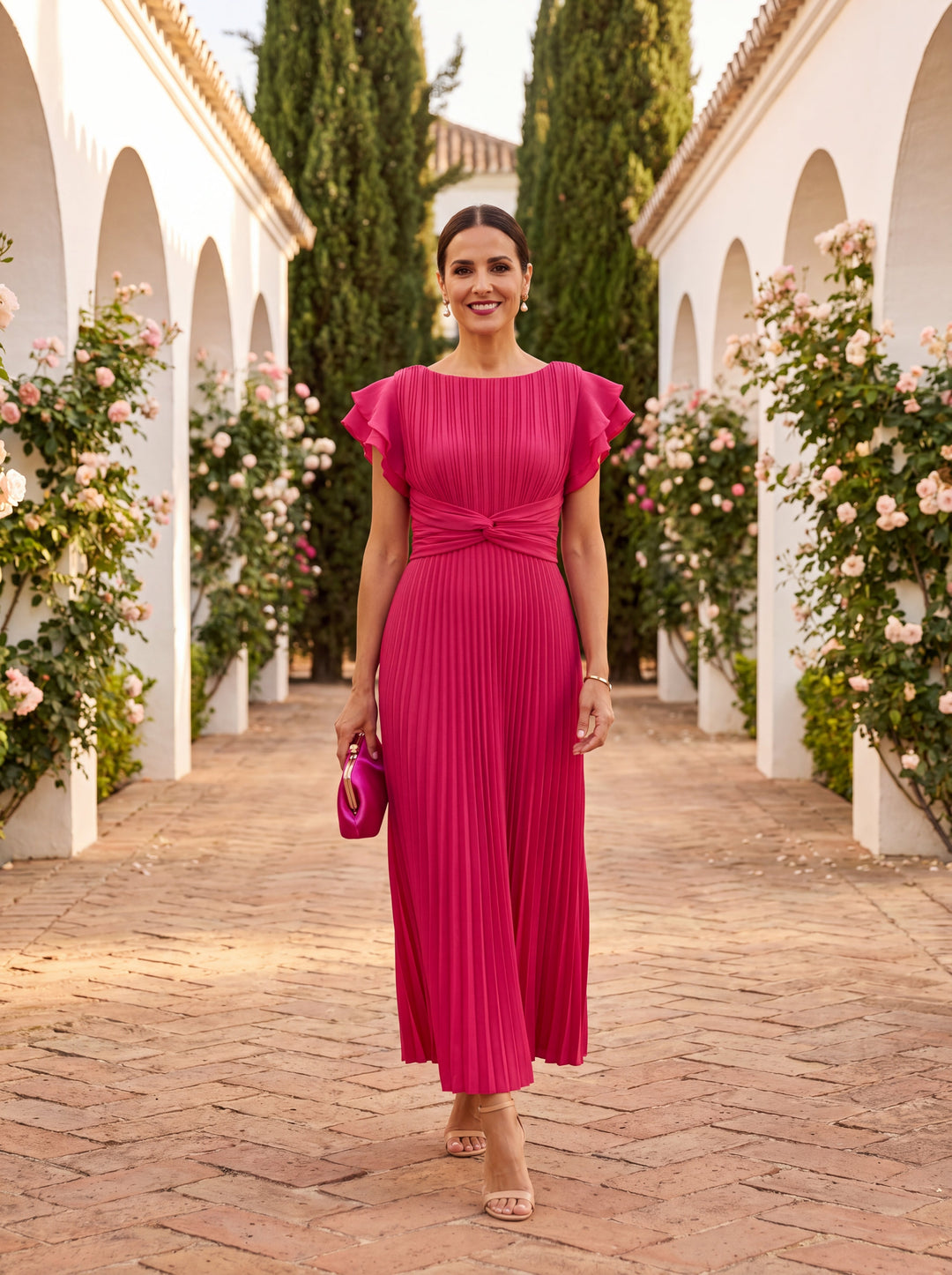 Paloma | Elegant Maxi Pleated Evening Gown