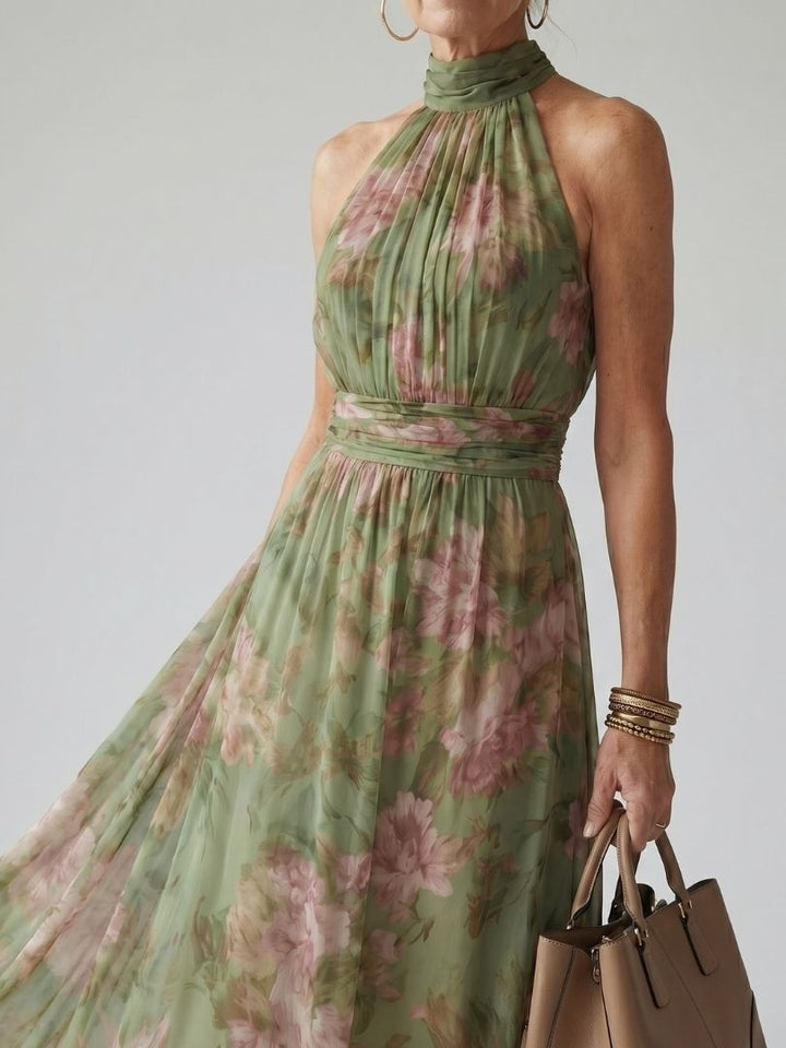Naomi | Elegant Halter Maxi Dress