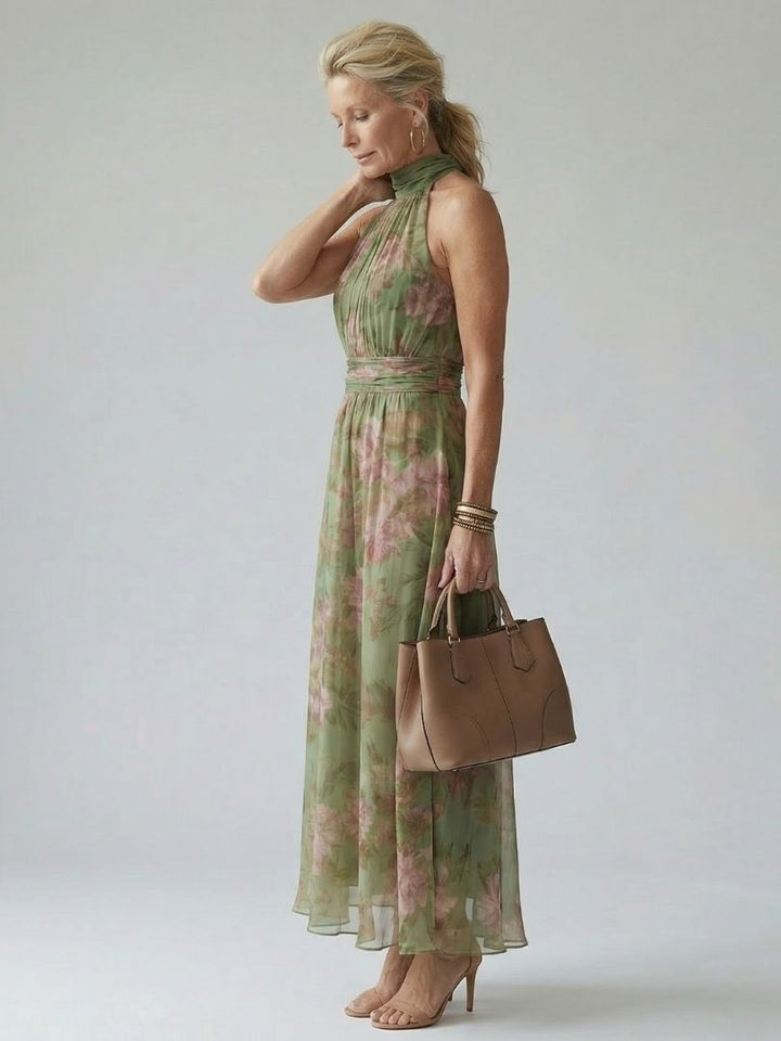 Naomi | Elegant Halter Maxi Dress