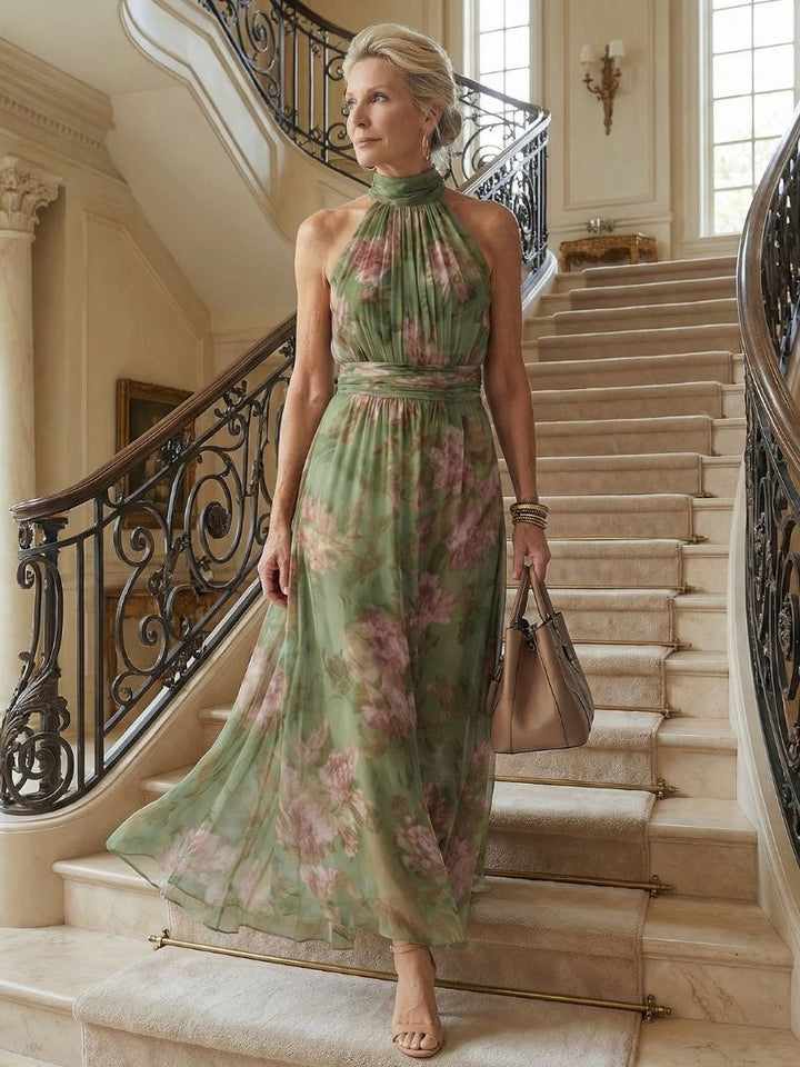 Naomi | Elegant Halter Maxi Dress