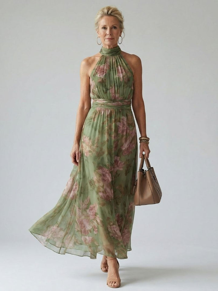 Naomi | Elegant Halter Maxi Dress