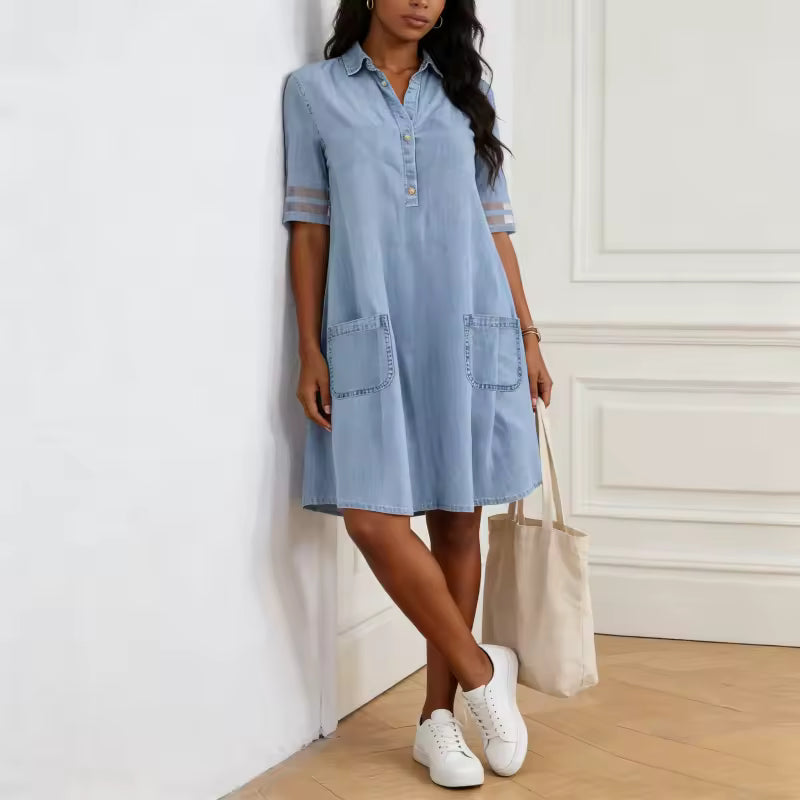 Brittany | Figure-Flattering Denim Dress
