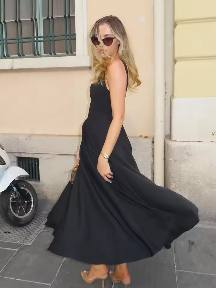 Grace | Elegant Midi Dress with Square Neckline
