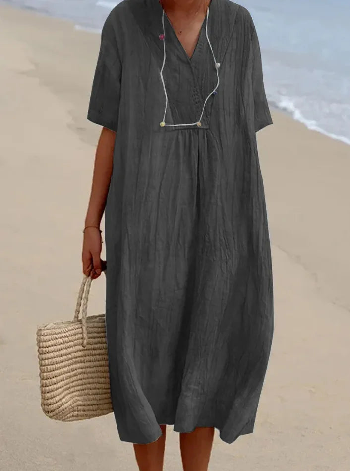 Silvana™ | Effortlessly Chic Textured Maxi Dress