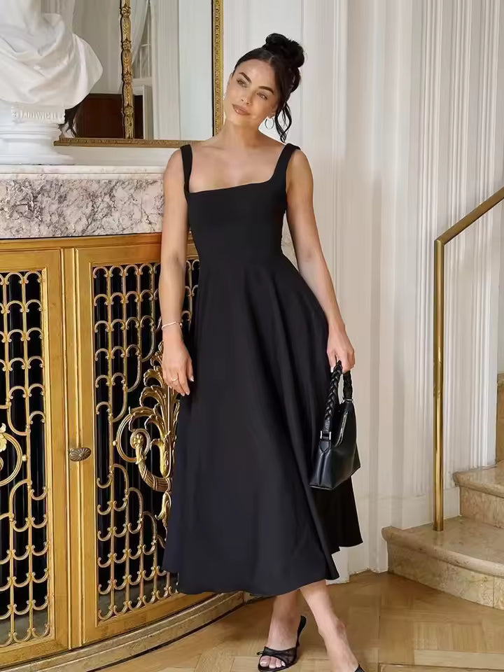 Grace | Elegant Midi Dress with Square Neckline