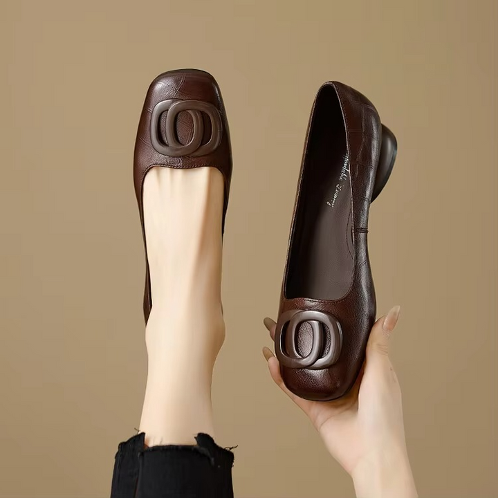 Sophia | Chic Leather Ballerina Flats