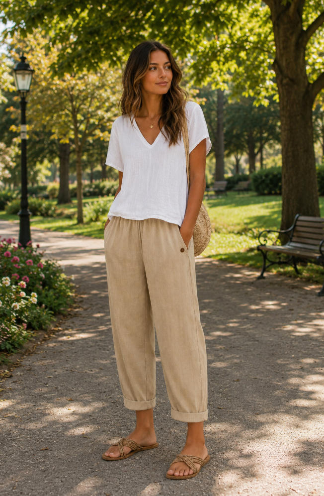 Maja | Lightweight Linen Trousers