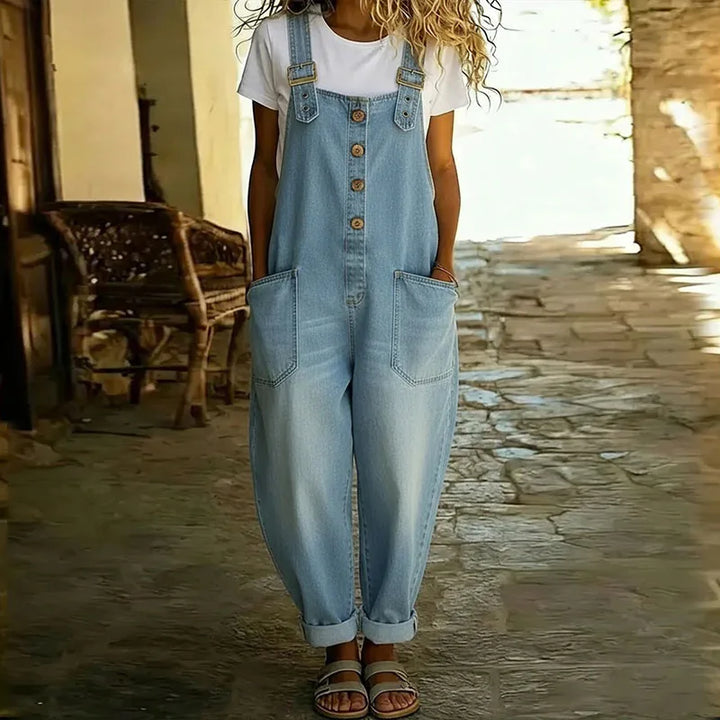 Saylor | Classic Soft Denim-Style Overalls with Adjustable Straps