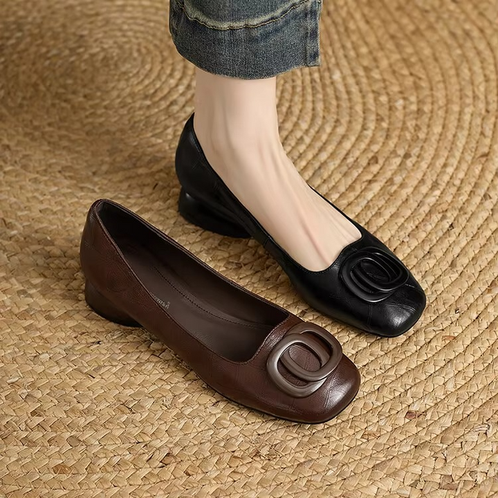Sophia | Chic Leather Ballerina Flats
