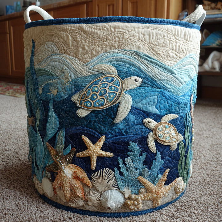 Handcrafted Turtle-Shaped Cushion Basket