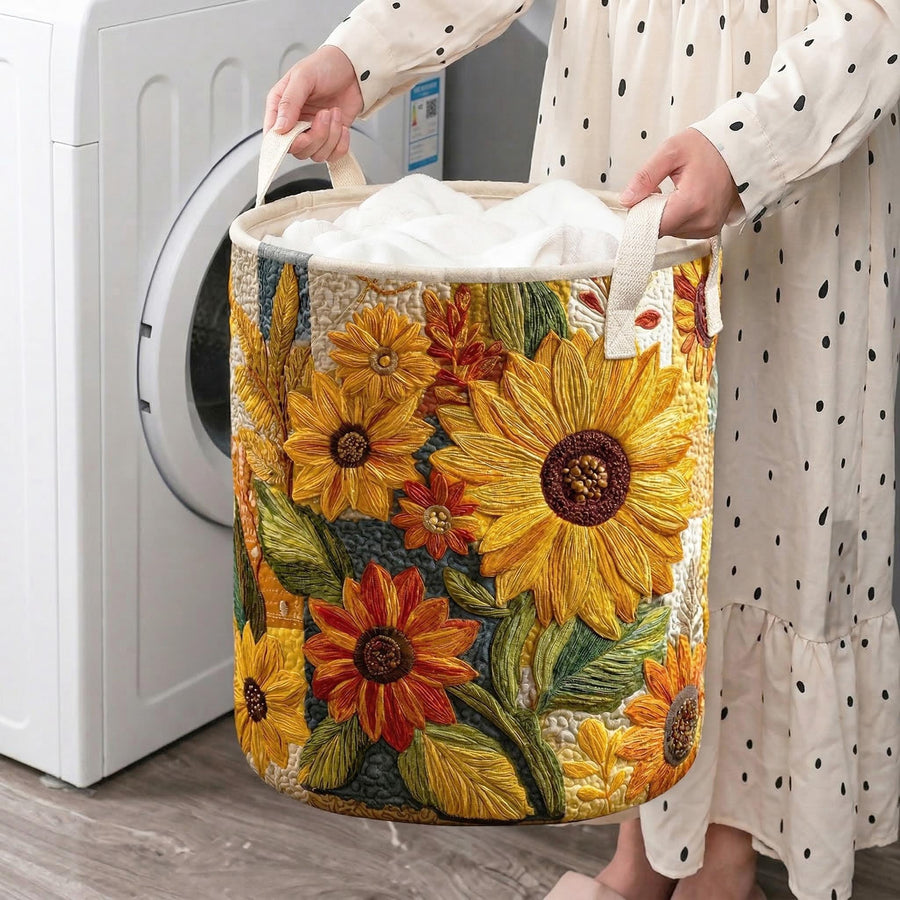 Sunflower Bliss | Padded Laundry Hamper
