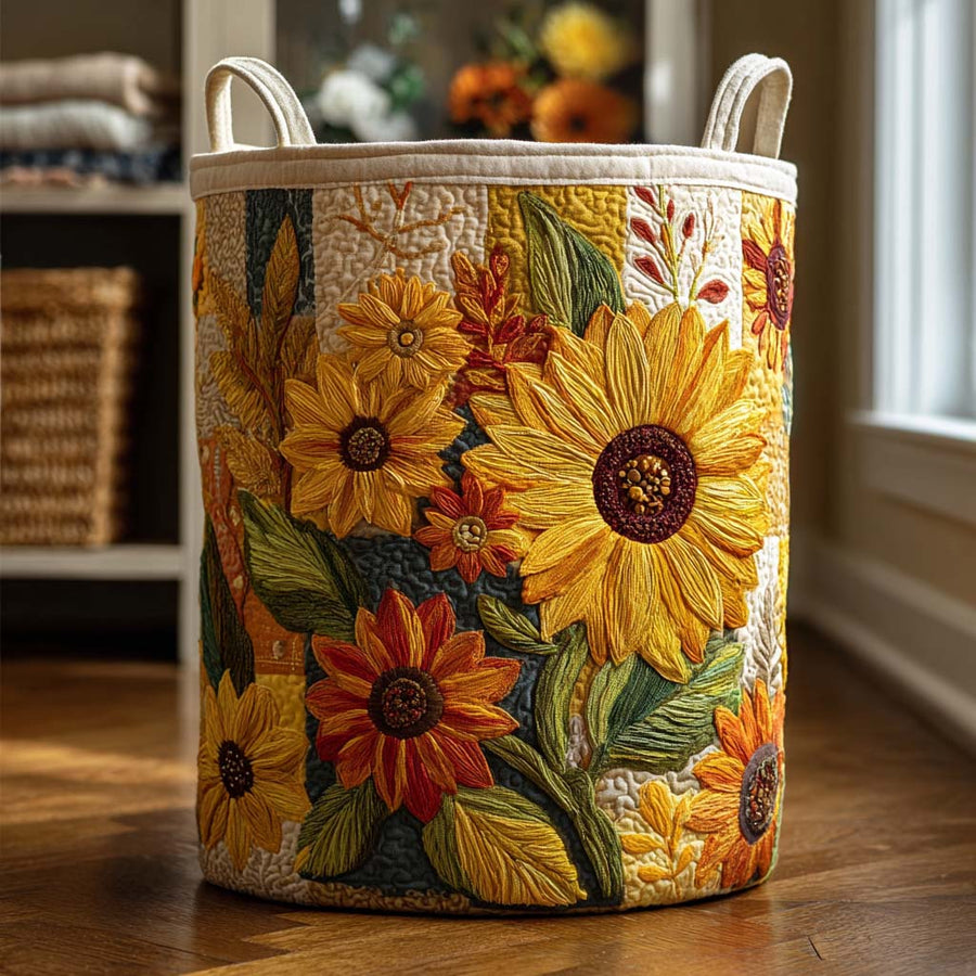 Sunflower Bliss | Padded Laundry Hamper