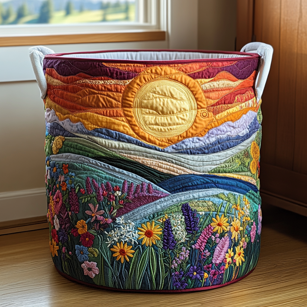 Radiant Meadow | Artisan Crafted Clothing Basket