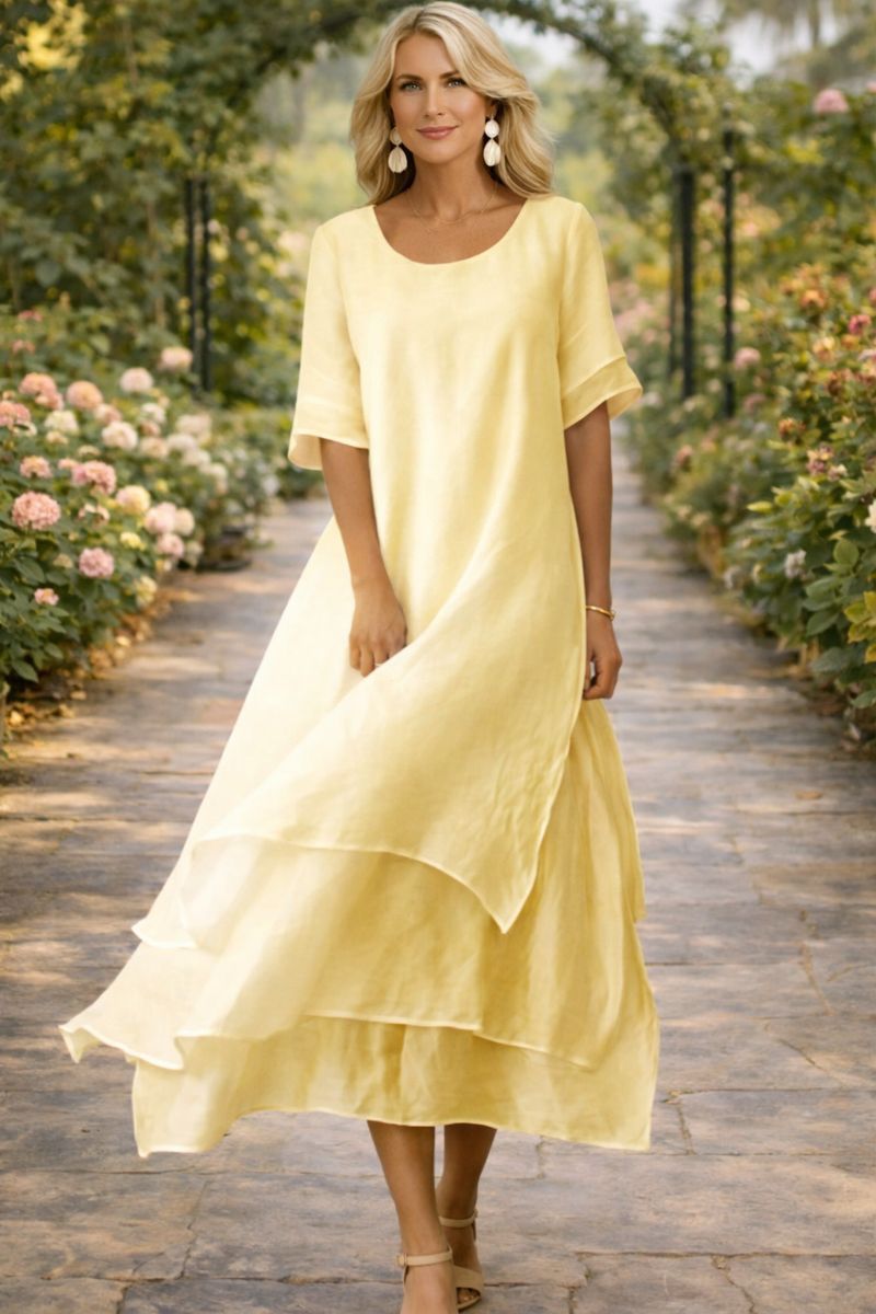 Esperanza | Elegant Silhouette Long Flowing Dress