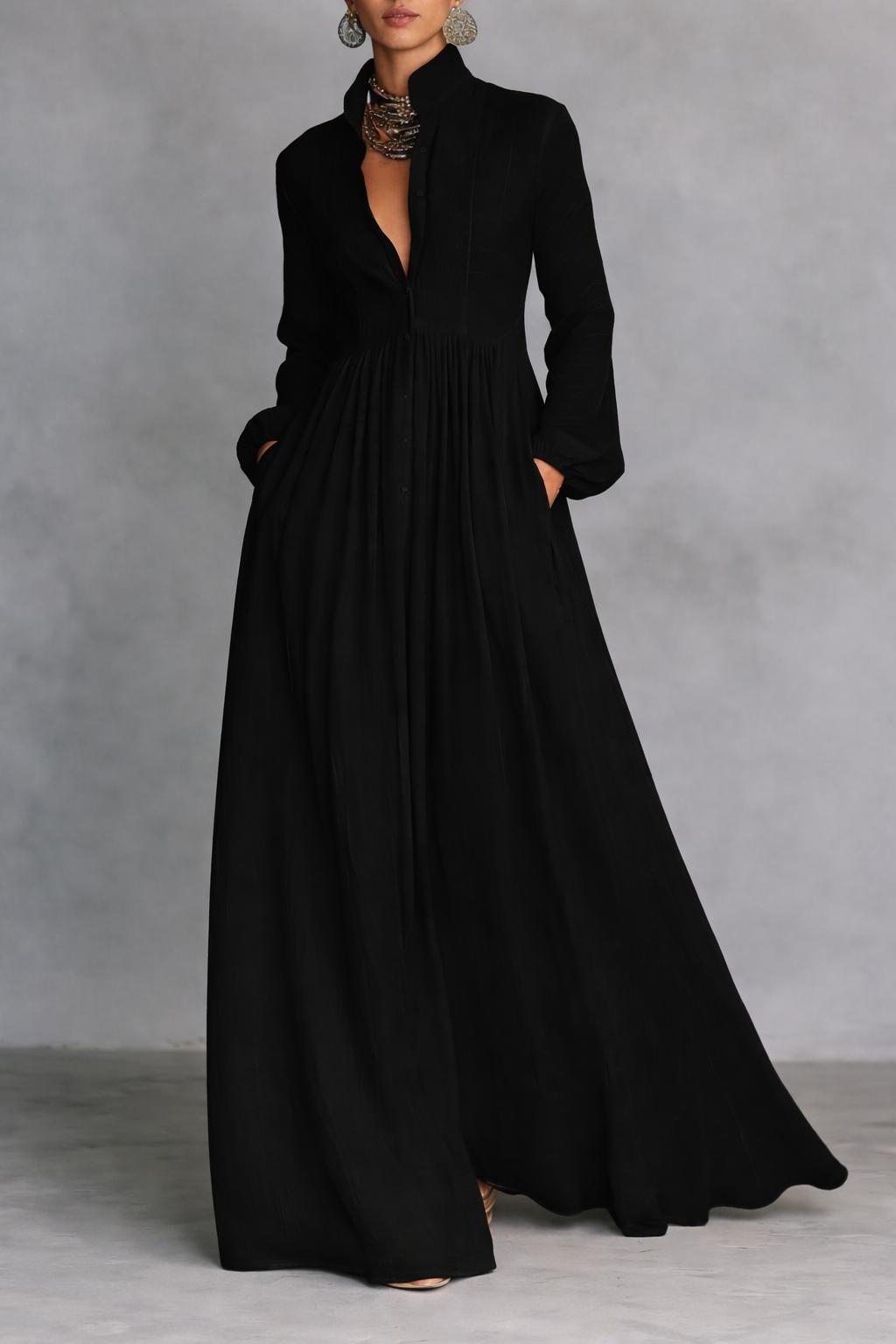 Selena | Flowing Maxi Dress with Elegant Front Buttons