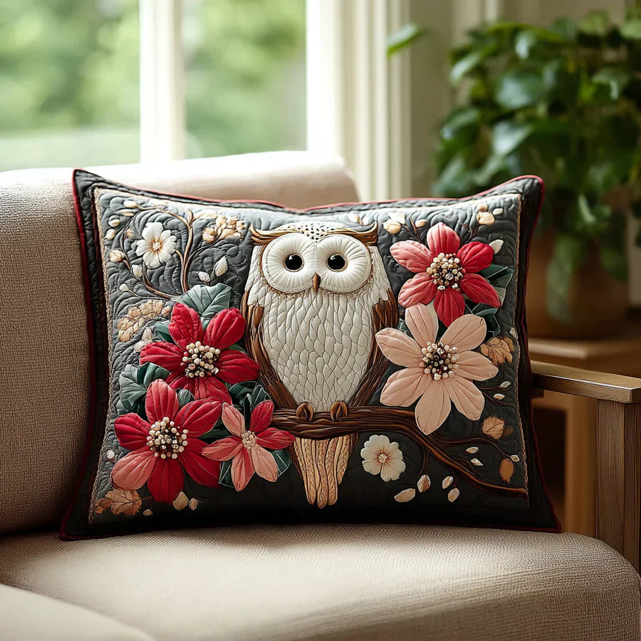Whisper of the Owl Quilted Cushion Cover