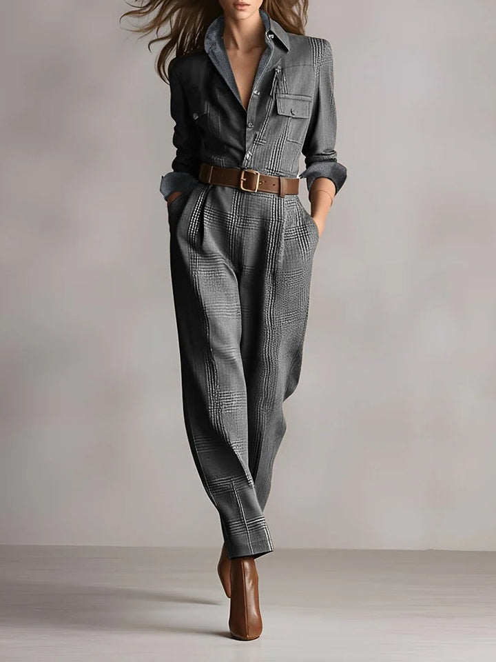 Anna | Chic Monochrome Check Design