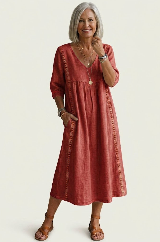 Juliette I Elegant A-Line Maxi Dress