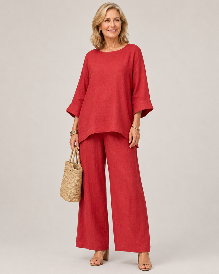 Prue | Oversized Tunic and Wide-Leg Trouser Ensemble