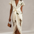 Aura | Satin Botanical Print Dress
