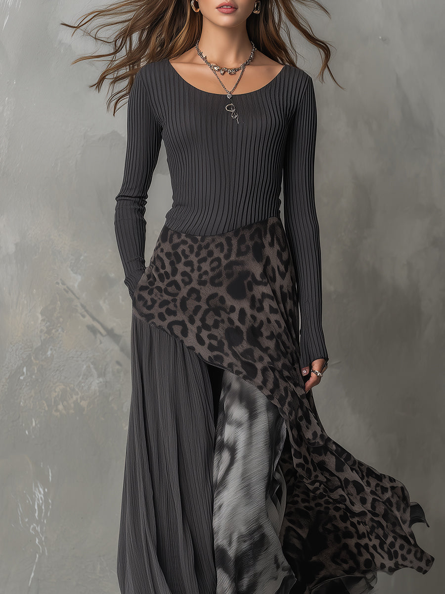 Bárbara | Bohemian Animal Print Maxi Dress