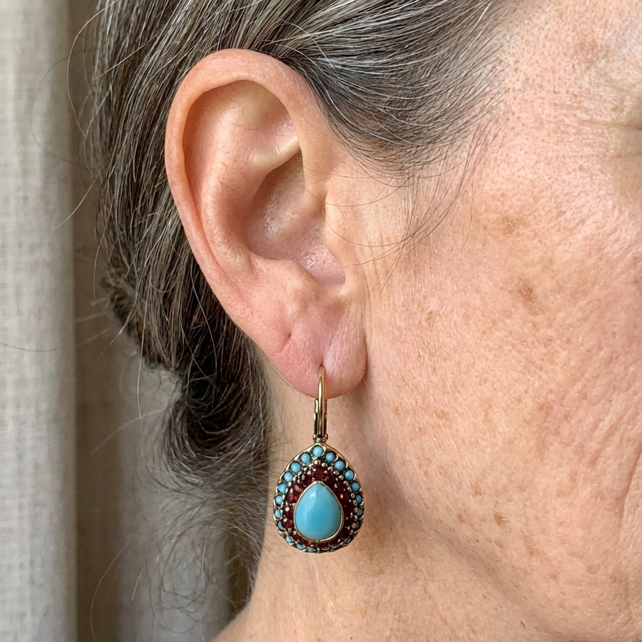 Vintage Crystal Teardrop Earrings