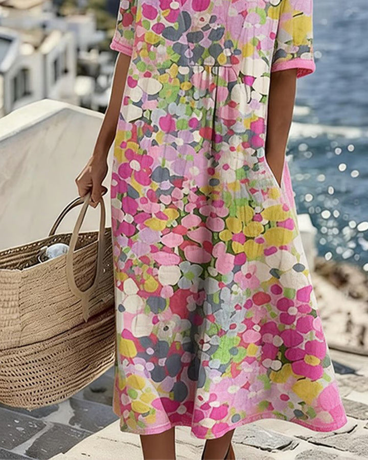 Flora | Flowing Floral Midi Dress