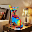 Vibrant Chihuahua-Inspired Resin Table Lamp