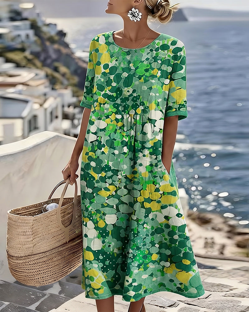 Flora | Flowing Floral Midi Dress