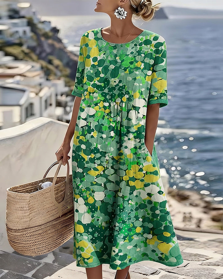 Flora | Flowing Floral Midi Dress