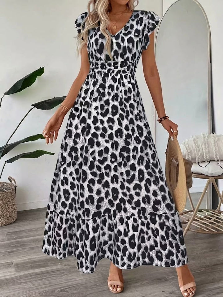 Candela | V-Neck Baroque Maxi Dress