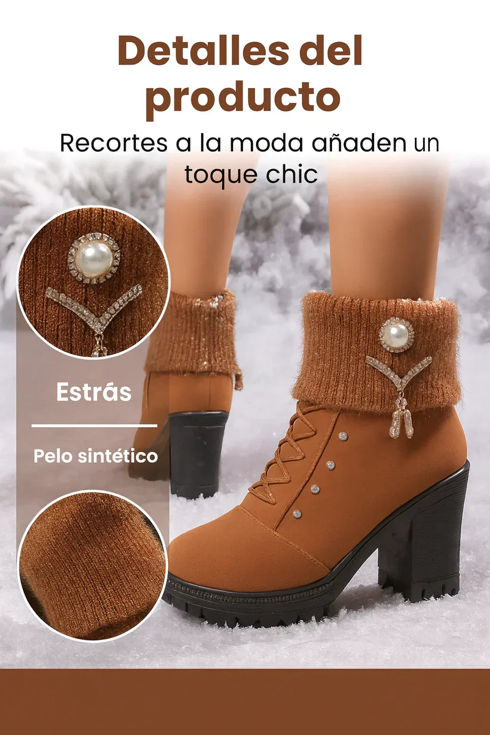 Elena - Cozy Thick-Heeled Boots