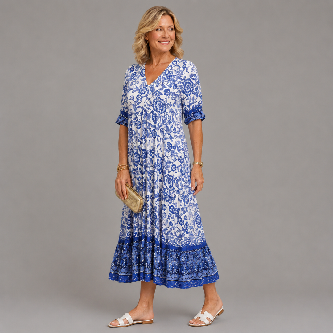 Keisha | Elegant Floral V-Neck