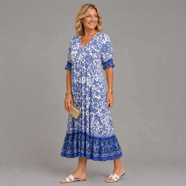 Keisha | Elegant Floral V-Neck