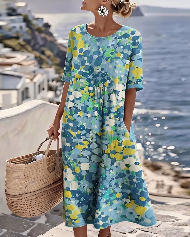 Flora | Flowing Floral Midi Dress