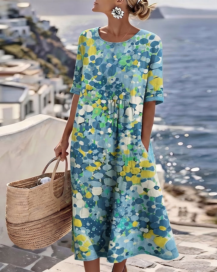 Flora | Flowing Floral Midi Dress
