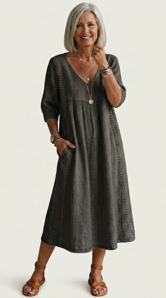 Juliette I Elegant A-Line Maxi Dress