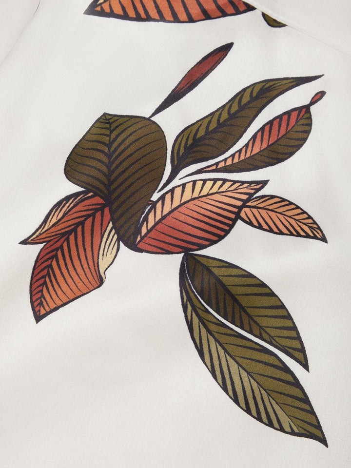 Aura | Satin Botanical Print Dress