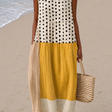 Leah™ Midi Colorblock Polka Dot Dress