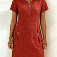 Bonnie™ | Cotton Zip-Front Pocket Dress