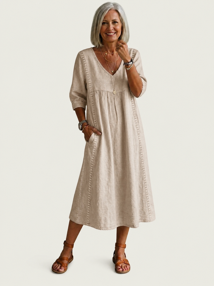 Juliette I Elegant A-Line Maxi Dress