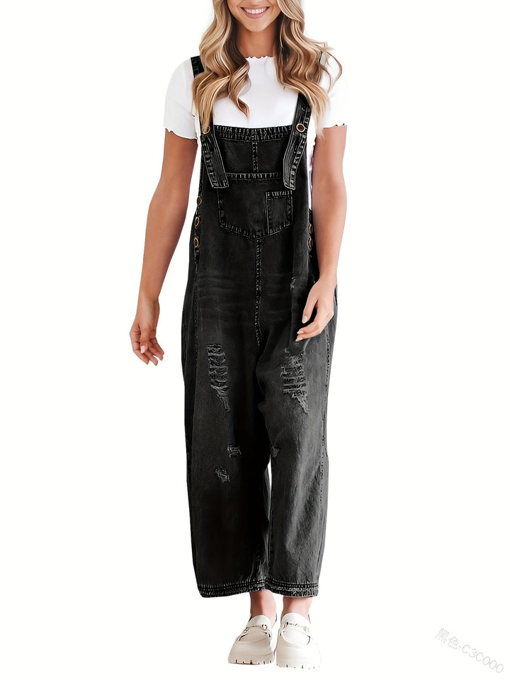 Brooklyn | Loose Denim Bib Overalls