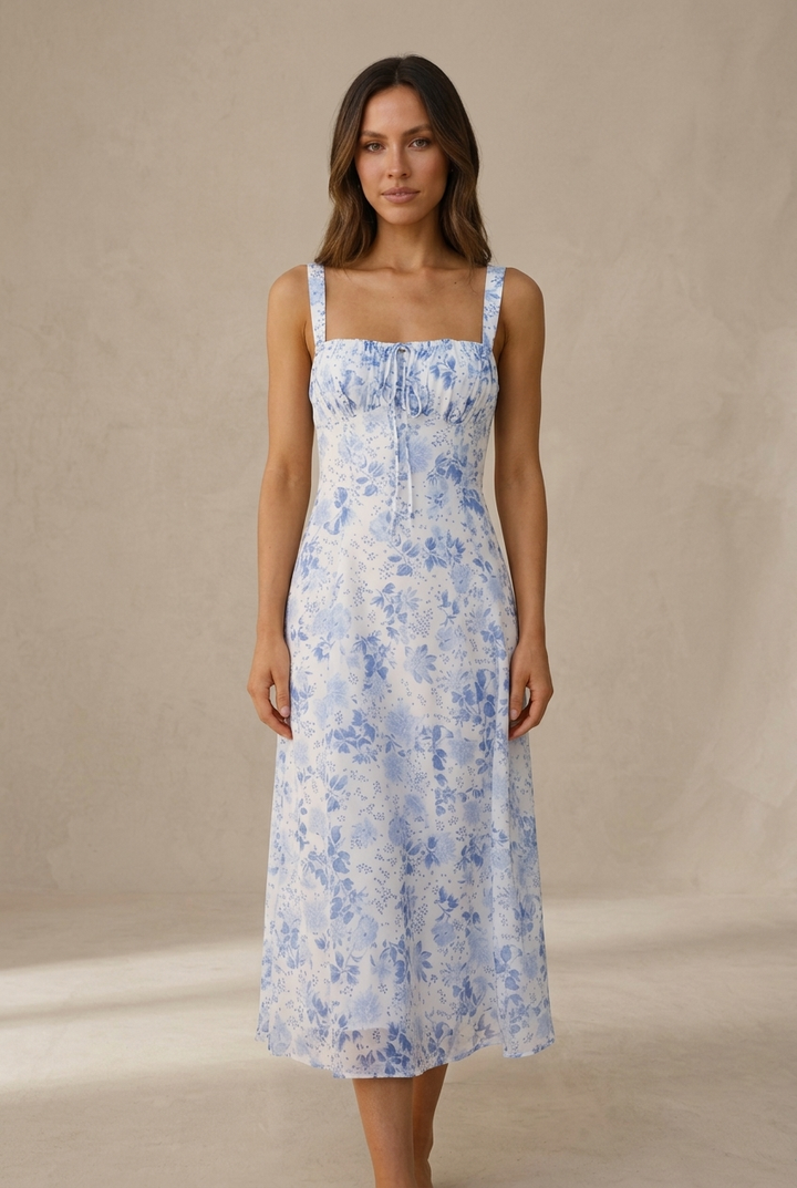 Blue Floral Dress