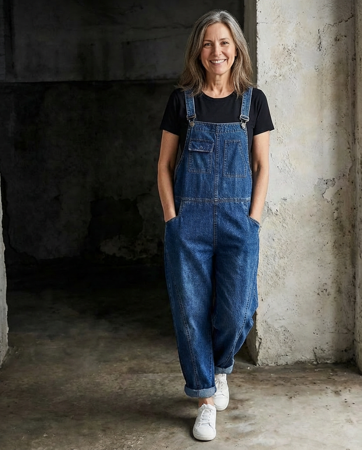 Jade | Comfortable Denim Bib Overalls with Relaxed Fit