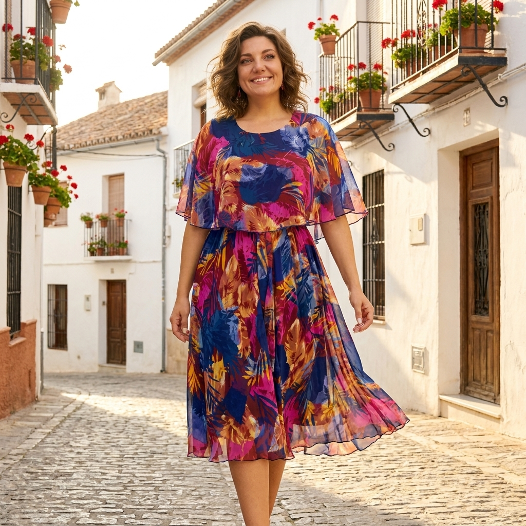 Aitana | Vibrantly Printed Midi Dress