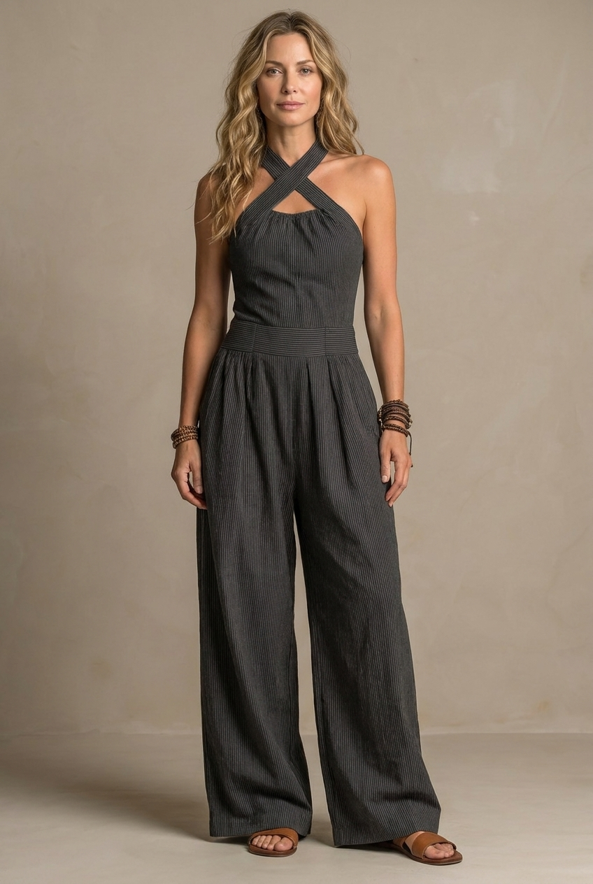 Ariana | Elegant Jumpsuit With Crossed Neckline