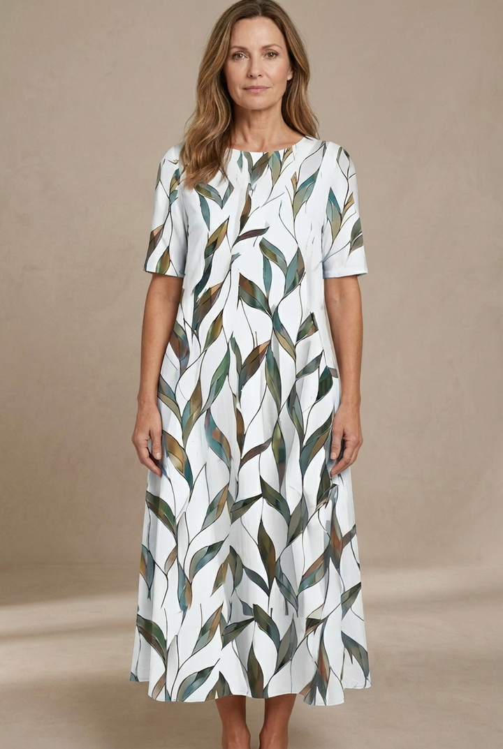 Marina | Floral Print Fluid Midi Dress